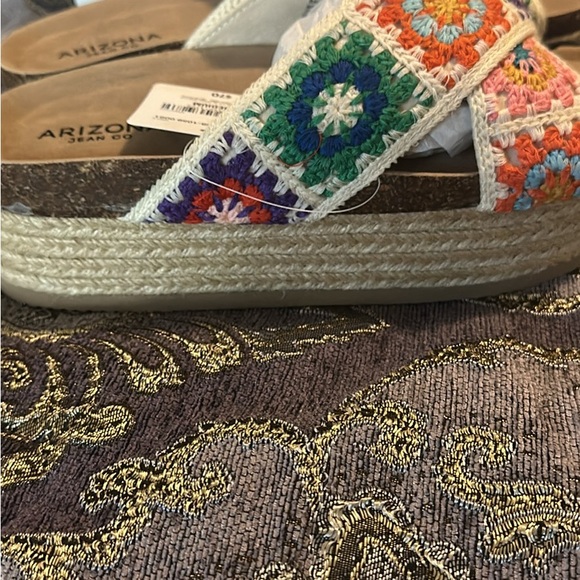 Size 9 crotchet daisy platform sandals - Picture 3 of 7